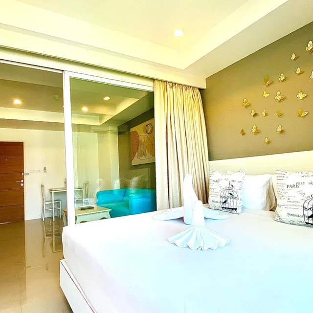 غرفة ديلوكس بسرير مزدوج، THE PALMS RESIDENCE 3/8