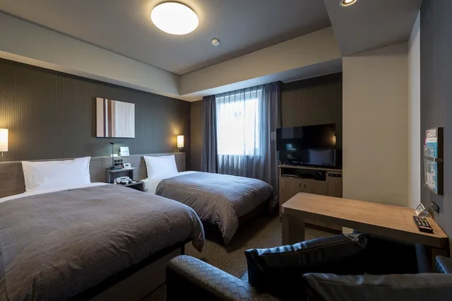غرفة بسريرين منفصلين، Hotel Route-Inn Kanuma Inter 3/4