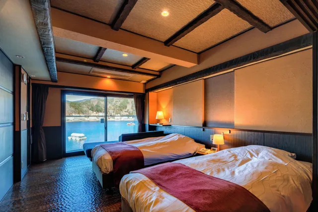 غرفة يابانية بسريرين منفصلين، Fuji Lake Hotel 1/2
