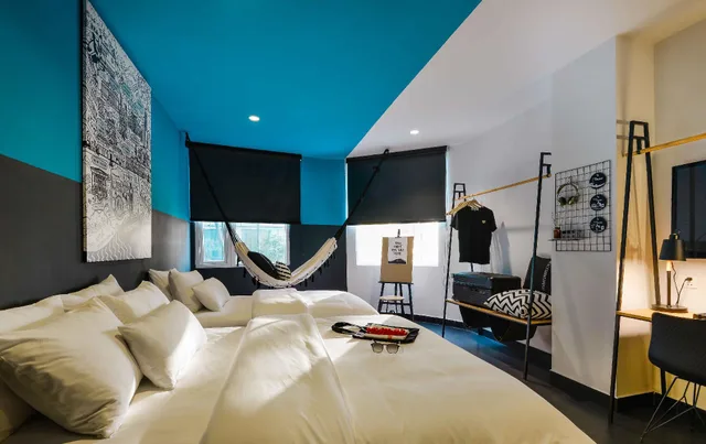 غرفة عائلية بسرير فردي وسرير كوين، The Hammock Hotel 2/3