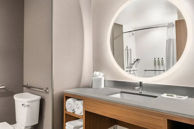 غرفة بسرير كينج لذوي الإعاقة، Courtyard by Marriott Milwaukee Brookfield at Poplar Creek 2/2
