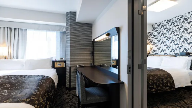 غرفة متصلة بسريرين منفصلين، APA Hotel Nanbaminami Ebisucho-Eki 1/1