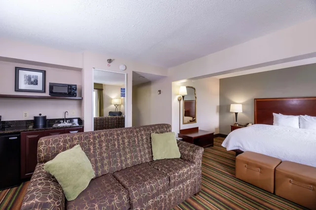جناح استوديو بسرير كينج بغرفة نوم واحدة مع أريكة، Hampton Inn Hanes Mall Winston-Salem 1/4