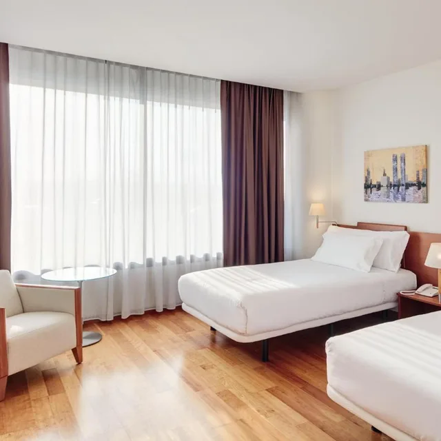 غرفة ديلوكس بسريرين كوين، Sercotel Arrahona 1/4