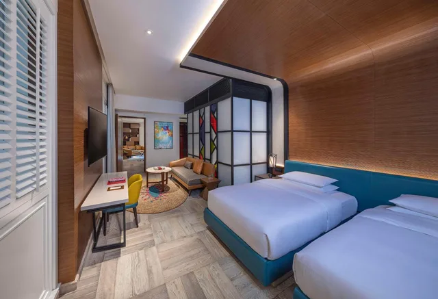 جناح جونيور بسرير فردي بإطلالة على الفناء، Andaz Dubai The Palm by Hyatt 2/7