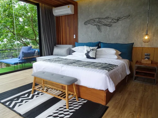 غرفة ديلوكس بسرير مزدوج، The Cabin Beach Resort 1/1