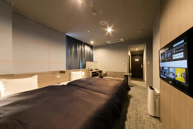 Deluxe, Twin Beds, Station View، Sanco Inn Nagoya Shinkansen Guchi Annex 8/10