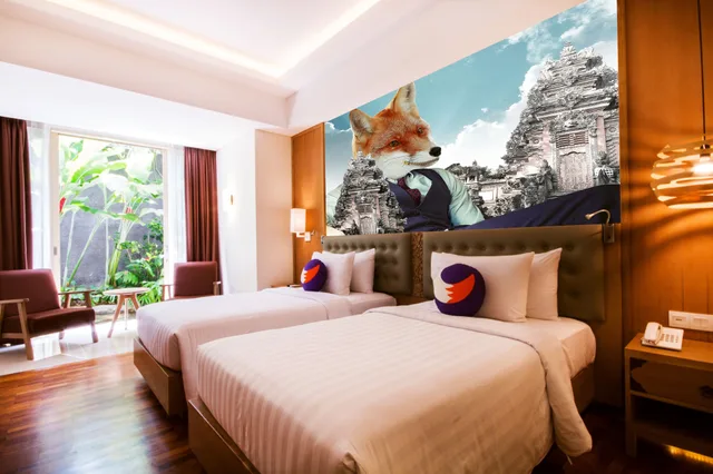 غرفة ديلوكس بسريرين منفصلين بحوض استحمام، Fox Hotel Jimbaran Beach Bali 7/10