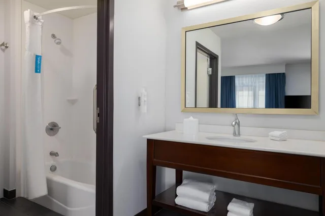 جناح استوديو ركني بسرير كينج بشرفة مع أريكة، Hampton Inn And Suites Roanoke-Downtown 4/6