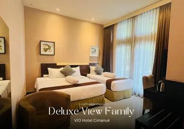غرفة ديلوكس عائلية بسرير فردي بإطلالة، Vio Cimanuk Hotel 1/1