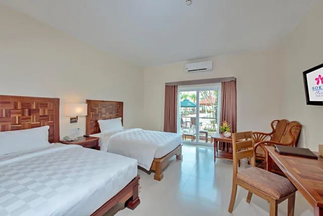 غرفة بسريرين منفصلين بإطلالة على المسبح، Sokha Palace Siem Reap Hotel 7/10