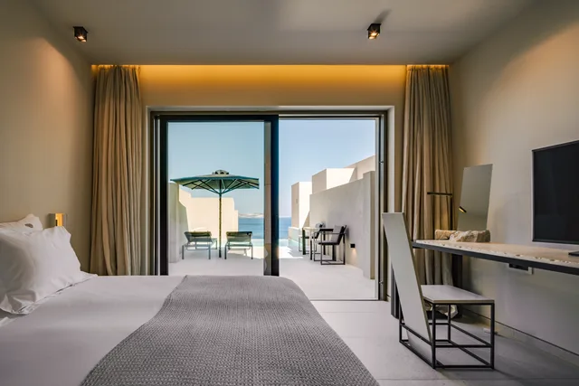 جناح جونيور بإطلالة على البحر بمسبح خاص، Milos Cove Hotel 1/2