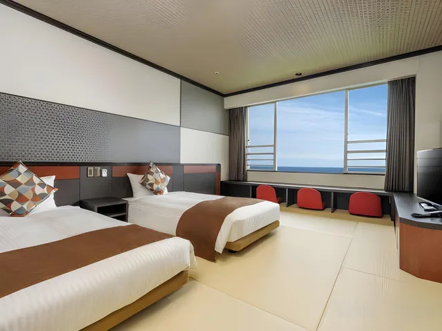 Semi Room, Ocean, 2 Semi Double Beds, Hotel New Akao 1/2
