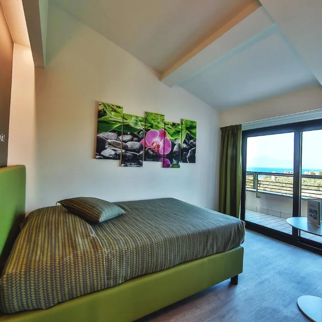 غرفة ديلوكس مفردة بإطلالة على البحيرة بشرفة، Hotel Ideal 1/3