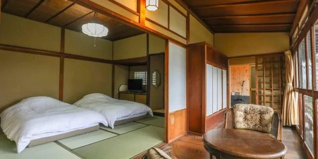 غرفة يابانية بفراش فوتون وسريرين منفصلين، Cultural Property Of Japan Senzairo 1/4