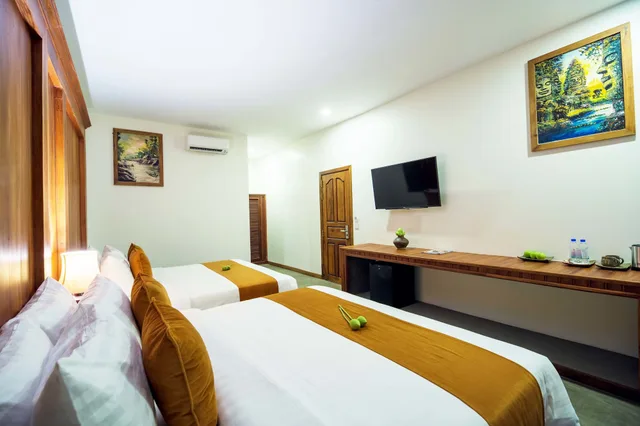 غرفة ديلوكس بسريرين منفصلين وسريرين كينج بشرفة، Won Residence & Spa 1/5