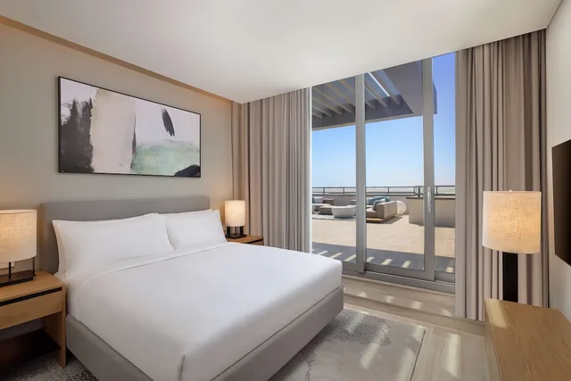 شقة بسريرين مزدوجين بمطبخ، DoubleTree by Hilton Abu Dhabi Yas Island Residences 3/7