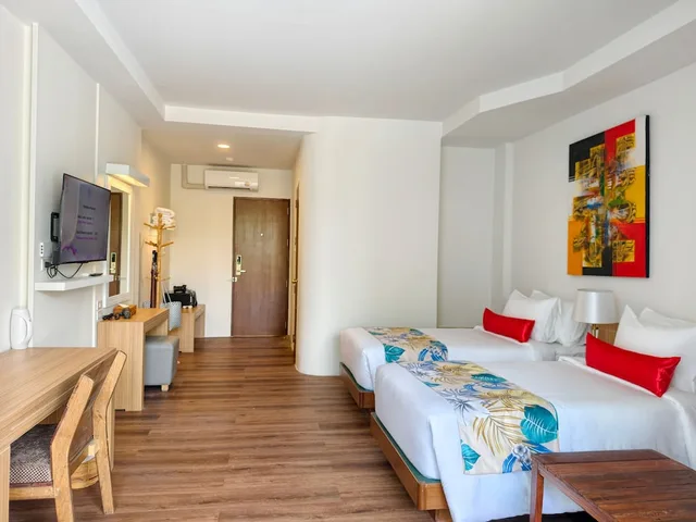 غرفة ديلوكس بسريرين منفصلين بإطلالة على المسبح، Wild Orchid Villa Krabi 4/10