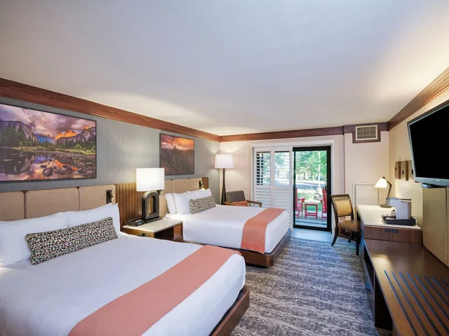 غرفة بريميوم بسريرين كوين بشرفة، Tenaya Lodge At Yosemite 2/4