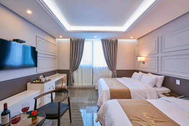غرفة ديلوكس عائلية بسريرين مزدوجين، Madrid Hotel Gwangju 2/2