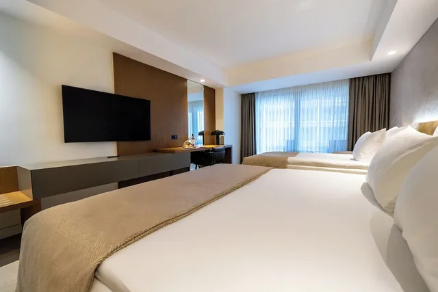 غرفة ديلوكس بسرير مزدوج بشرفة، Beks Premium Resort and Spa 5/9