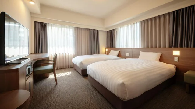 غرفة قياسية بسريرين منفصلين، Dormy Inn Morioka Hot Springs 2/7