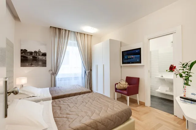 غرفة بسريرين، B&B Rome River Inn 5/8