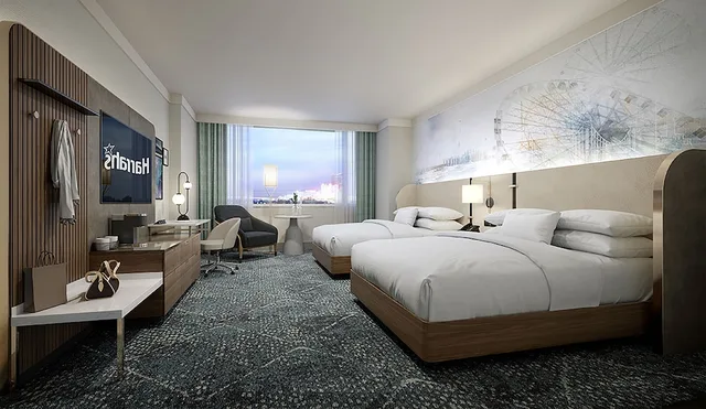 Tower, 2 Queen Beds, Water Front, City View, High Floor، Harrahs Resort Atlantic City - A Caesars Rewards Destination 1/3