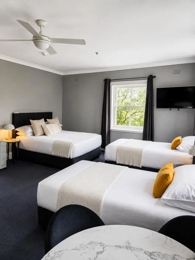 غرفة عائلية بسرير مزدوج وسريرين منفصلين بحمام مشترك، Bayswater Boutique Lodge 3/7