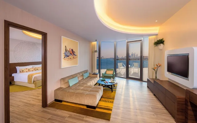 1 Bedroom, Premium, Suite, King Bed, Palm Sea View, Balcony, Club Lounge Access، The Retreat Palm Hotel Dubai - MGallery Collection 4/8
