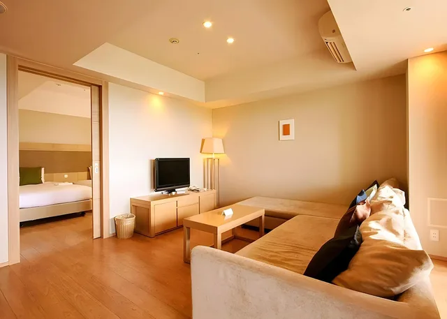 غرفة ديلوكس بسريرين مزدوجين بغرفة نوم واحدة، Moon Ocean Ginowan Hotel & Residence 1/1