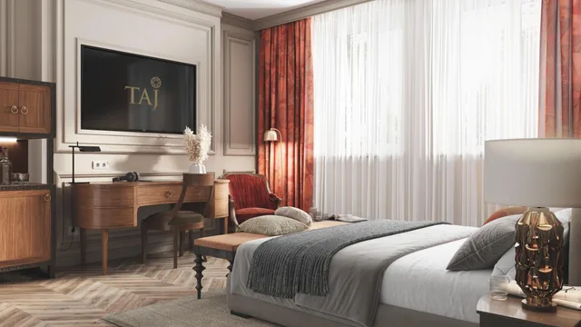 Room, King Bed, Balcony, Taj Hessischer Hof, Frankfurt 5/7