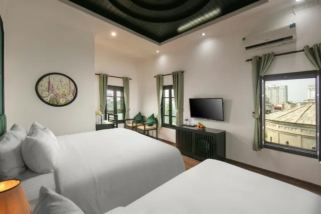 جناح عائلي بسرير كينج وسرير فردي بإطلالة على المدينة، Hanoi Posh Hotel 7/10