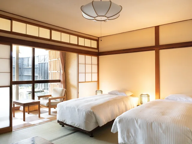 Semi Room, Special, Futon Bed, Twin Beds, 1 Double and 1 Single Bed, Outdoor Bath، Shirahamakan 1/3