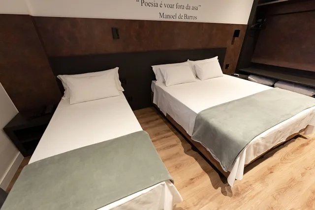 غرفة عائلية ثلاثية بسرير مزدوج وسرير فردي، Slaviero Hotel Chapeco 2/4