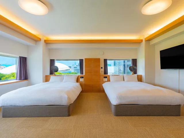 غرفة بسريرين مزدوجين، Koraku Garden Hotel 1/1
