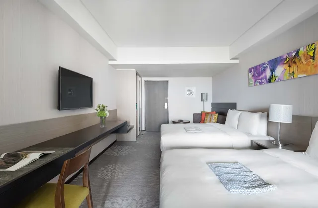 غرفة بريميير عائلية بسريرين مزدوجين، Lakeshore Hotel Suao 1/1