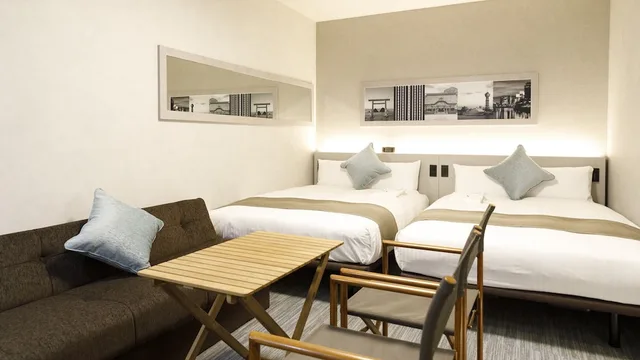 غرفة ديلوكس بسريرين مزدوجين في الملحق، HOTEL Third Place Hakata 1/3