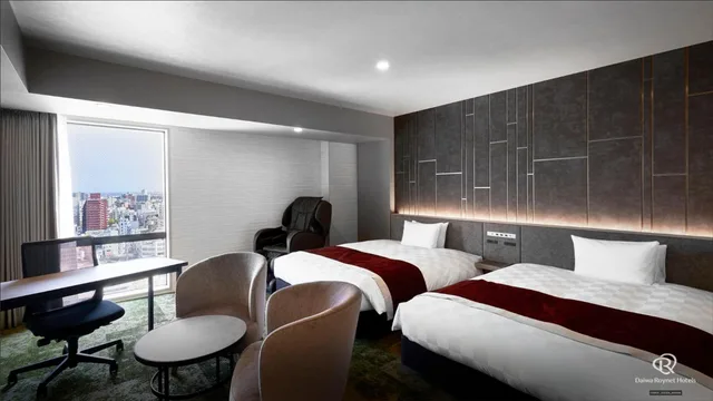 غرفة تنفيذية بسريرين منفصلين، Daiwa Roynet Hotel Kagoshima Tenmonkan PREMIER - former Daiwa Roynet Hotel Kagoshima Tenmonkan 2/10