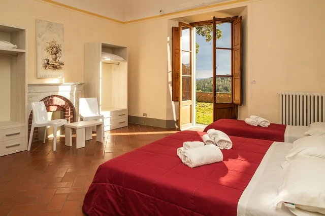 شقة بسريرين مزدوجين بغرفة نوم واحدة، Villa Norcenni 2/5
