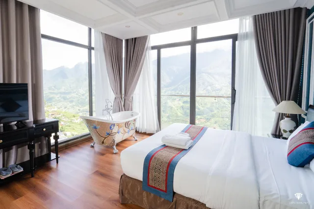 غرفة بريميوم ديلوكس بسرير كينج، Sapa Diamond Hotel 1/1
