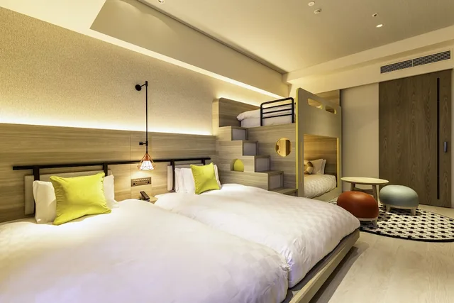 غرفة بسريرين منفصلين وسرير بطابقين، Tokyo Bay Shiomi Prince Hotel 2/9