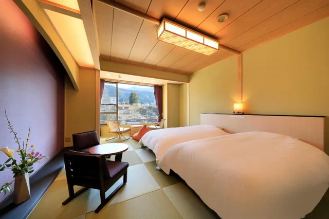 غرفة بسريرين منفصلين، JAPANESE ONSEN HOTEL MASUYA 3/6