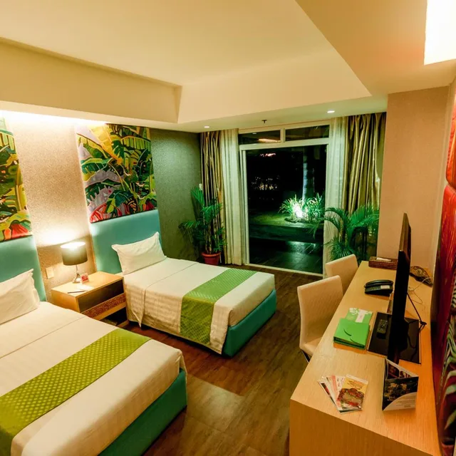 غرفة ديلوكس ثلاثية بإطلالة على الحديقة، Aziza Paradise Hotel 4/9