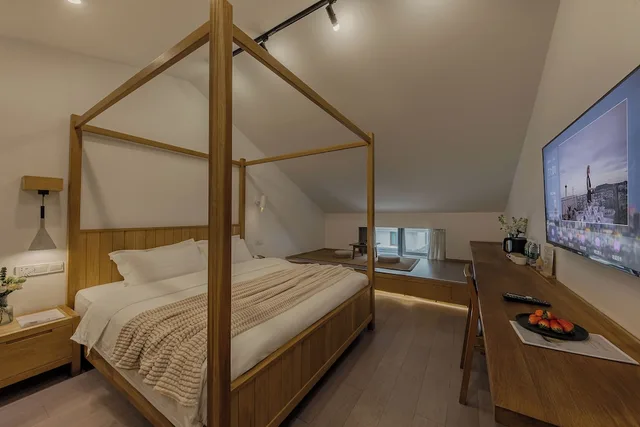 غرفة ديلوكس بسرير كوين، Yueshang Yunshe Boutique Hotel 2/8
