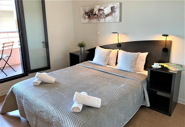 استوديو بشرفة، Apart'hotel Sainte-Marthe 1/1