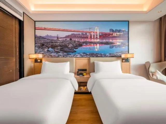 غرفة بزنس بسريرين منفصلين، Vienna International Hotel(Chongqing Airport Shop) 5/10