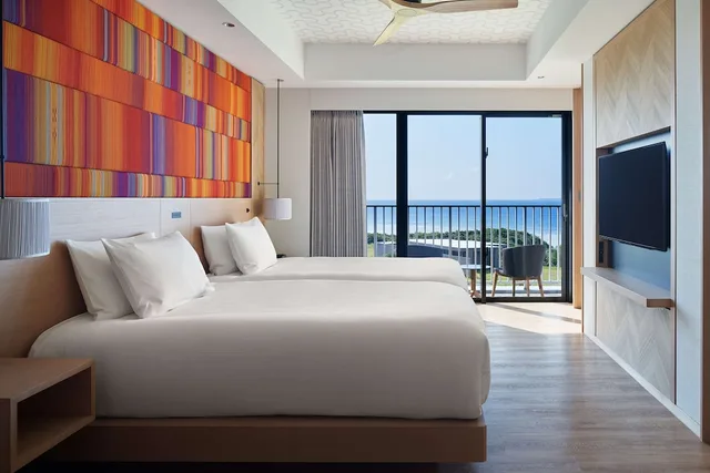 شقة بسريرين مزدوجين بإطلالة على البحر بـ3 غرف نوم، The Beach Resort Sesoko by Hilton Club 1/4