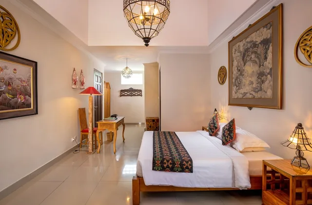 غرفة بسريرين منفصلين بإطلالة على الحديقة، GREEN FIELD HOTEL AND BUNGALOW 3/3