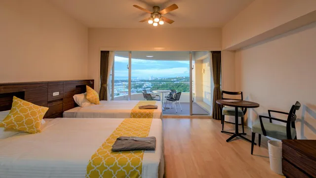 غرفة قياسية بسريرين منفصلين بإطلالة جزئية على البحر، Hotel Sunset Hill 3/8